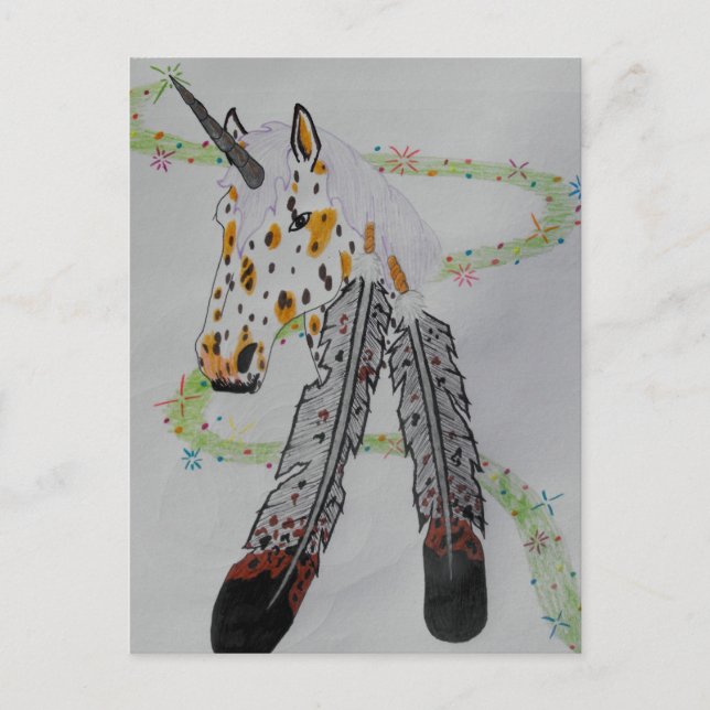 Postal Productos de regalo de Appaloosa Unicorn (Anverso)