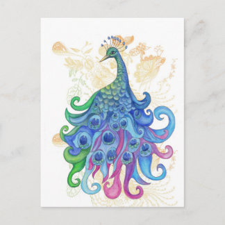 Postal Productos pacíficos de pavo real