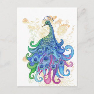 Postal Productos pacíficos de pavo real