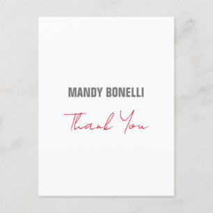 Postal Profesional elegante moderno minimalista gracias