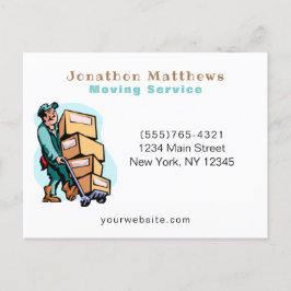 Postal Profesional Moving Guy Company Service Business
