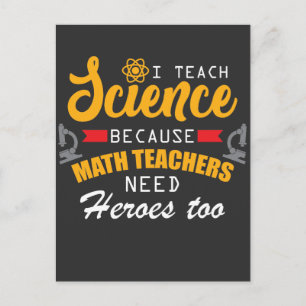 Postal Profesor de Ciencia - Héroes citan regalo de agrad