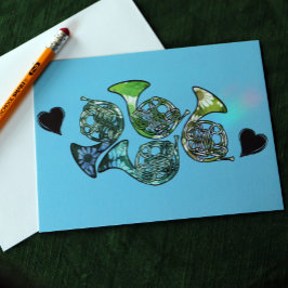 Postal Profesor de clase de banda de marcha de trompa