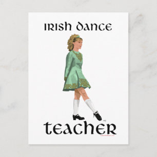 Postal Profesor de Danza Irlandesa - Verde