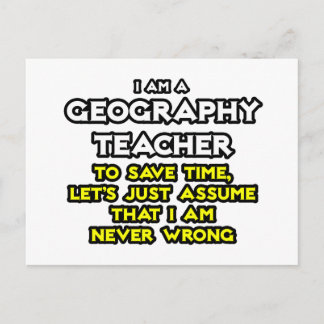 Postal Profesor de Geografía... Nunca Me Equivoco