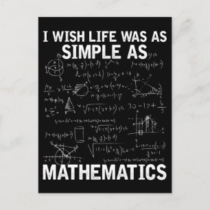 Postal Profesor de Matemáticas Divertido Friki de las Mat