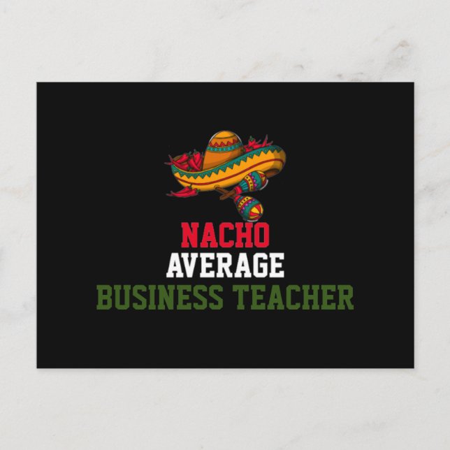 Postal Profesor de negocios promedio Nacho  (Anverso)