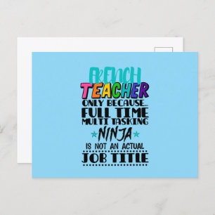 Postal Profesor francés sólo porque multitarea a tiempo c