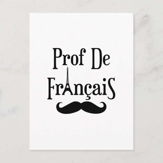 Postal Profesor profesor francés Prof de Francais (Anverso)