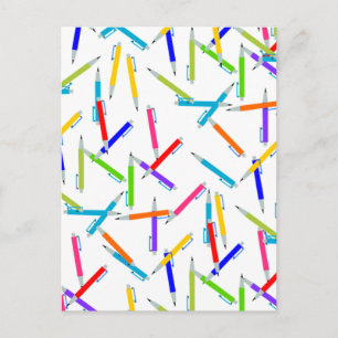 Postal Profesora de Arte de Pencils Mecánicos,