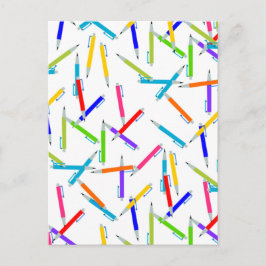 Postal Profesora de Arte de Pencils Mecánicos,