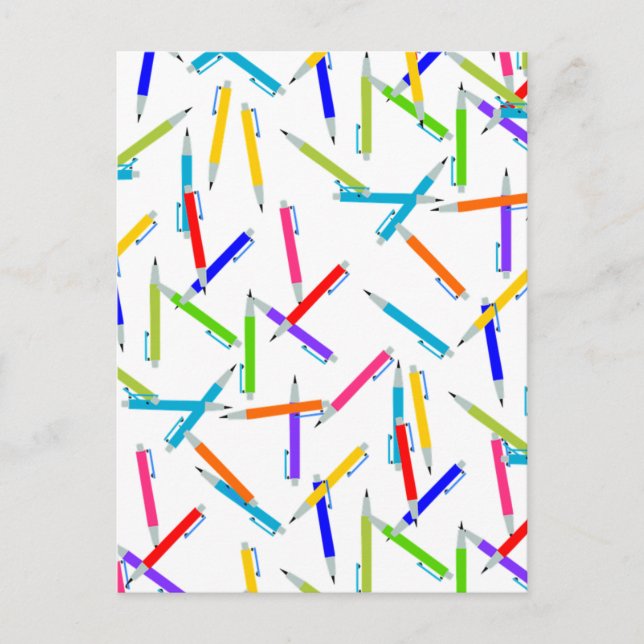 Postal Profesora de Arte de Pencils Mecánicos, (Anverso)