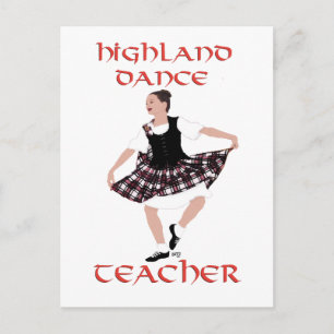 Postal Profesora de danza de Highland - Baile de campo