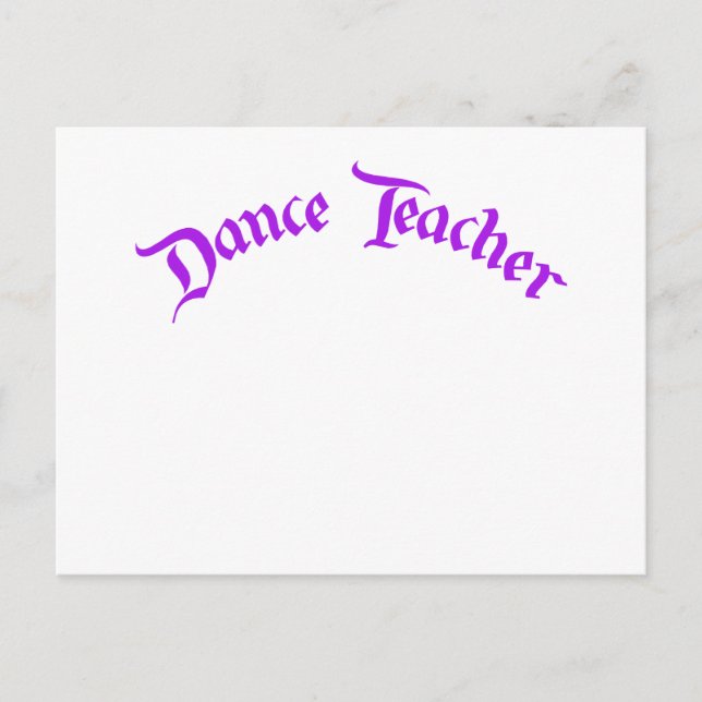 Postal Profesora de danza (personalizar) (Anverso)