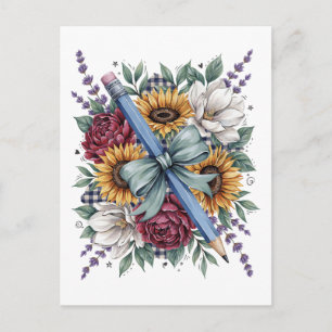 Postal Profesora de Floral