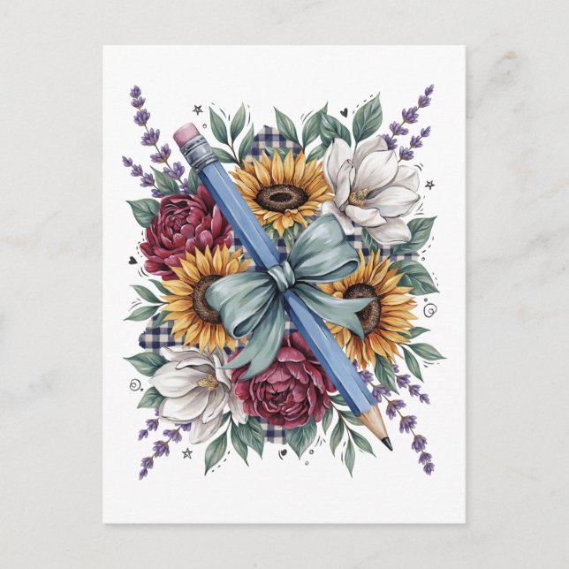 Postal Profesora de Floral  (Anverso)
