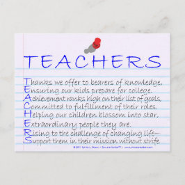 Postal Profesores (Acrósticos)