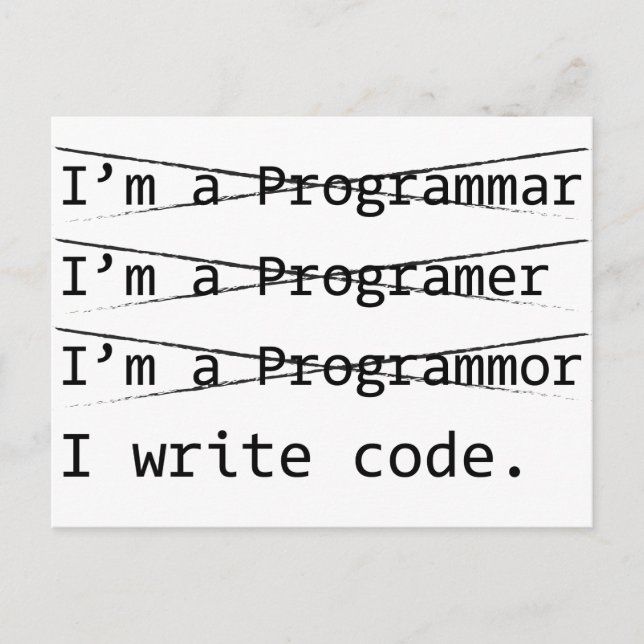 Postal Programador divertido (Anverso)
