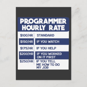Postal Programador divertido Codificador de TI informátic