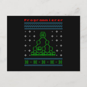Postal Programador Navidades feos de la computadora Sweat