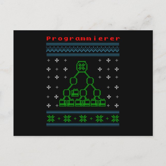 Postal Programador Navidades feos de la computadora Sweat (Anverso)