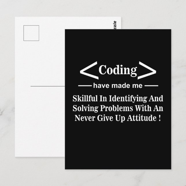 Postal Programador Programador Desarrollador de Código Pr (Anverso / Reverso)