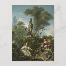 Postal Progreso del amor: La cita de Fragonard