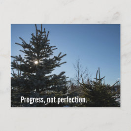 Postal Progreso, no perfección - lema de recuperación