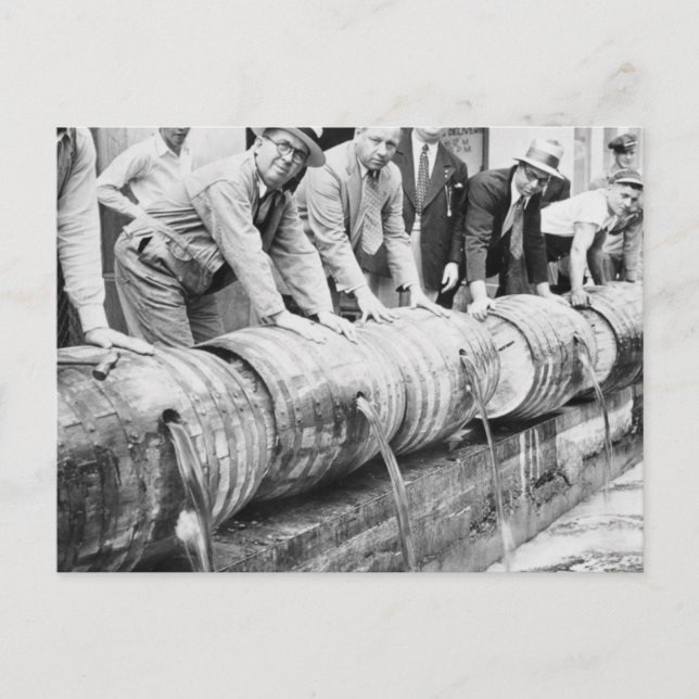 Postal Prohibición de cosecha alcohólica de cerveza desca (Anverso)