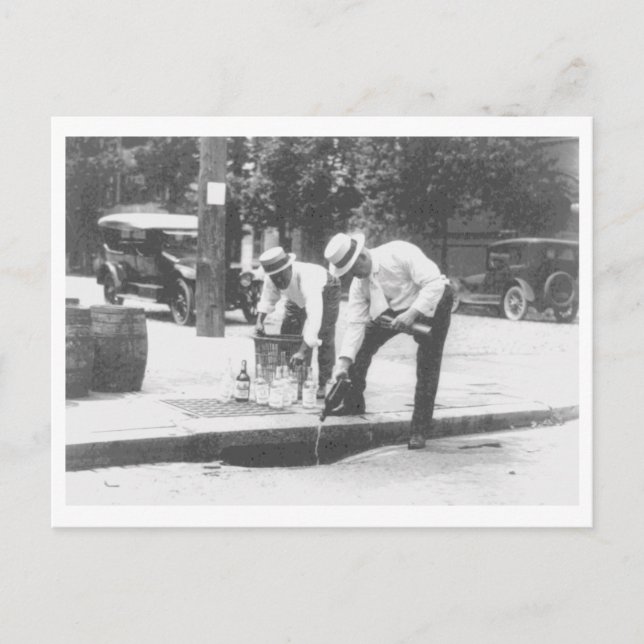 Postal Prohibición de usar Whiskey en una cosecha de resi (Anverso)