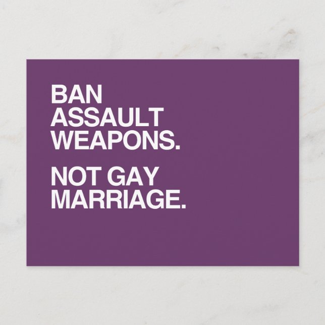 POSTAL PROHIBIR EL ASALTO A LAS ARMAS NO AL MATRIMONIO GA (Anverso)