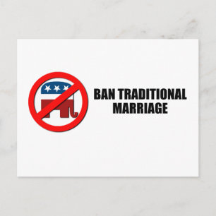 Postal Prohibir el matrimonio tradicional