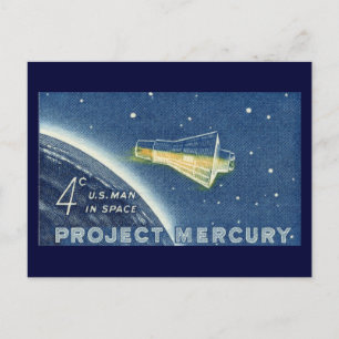 Postal Project Mercury, hombre estadounidense en el espac