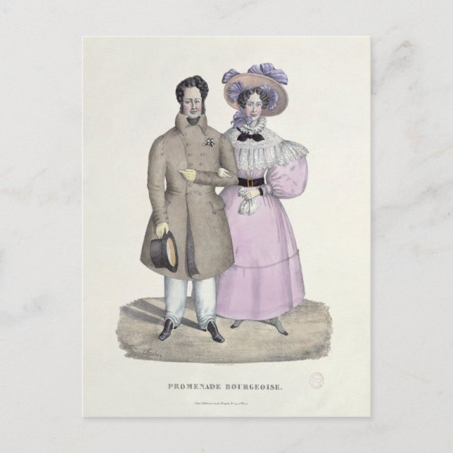 Postal Promenade Bourgeoise (Anverso)