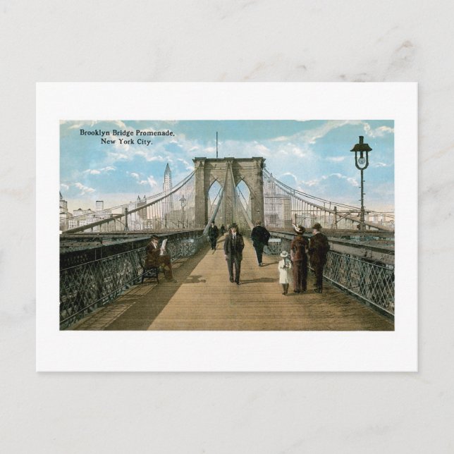 Postal Promenade puente de Brooklyn (Anverso)