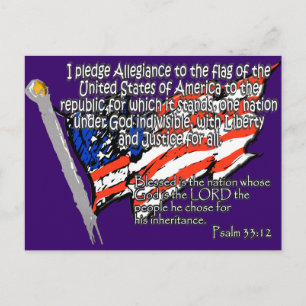 Postal Promesa de Allegiance Psalm 33:12