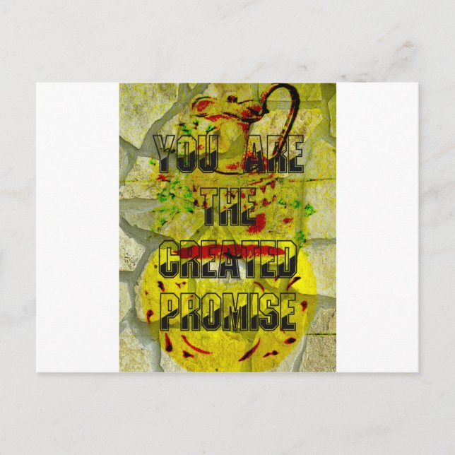 Postal Promesa dorada: El guión dorado del destino (Anverso)