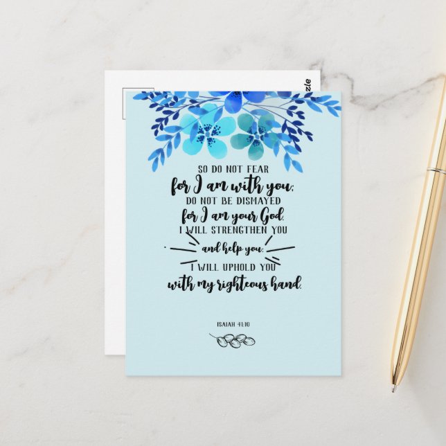 Postal Promesas de Dios para cada necesidad - Isa. 41 (Anverso/Reverso In Situ)