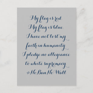 Postal Promete Que No Hay Lealtad A La Supremacía Blanca