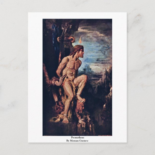 Postal Prometheus De Moreau Gustave (Anverso)