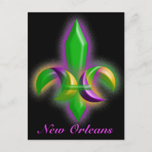 Postal Promo Postcard Gslow Fleur-de-lis New Orleans LA