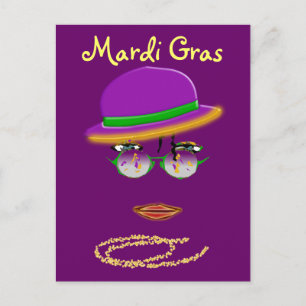 Postal Promo Postcard Mardi Gras Fiesta Nueva Orleans LA