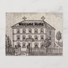 Postal Promoción de bienes raíces Bienvenido a casa Casa 