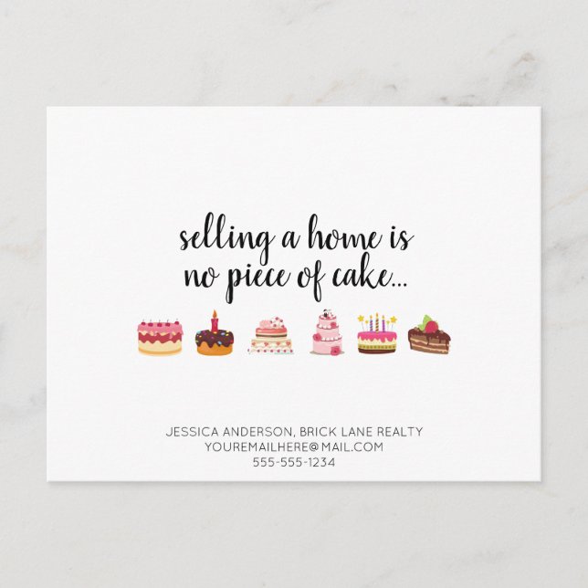 Postal Promoción de la venta en el hogar inmobiliario (Anverso)