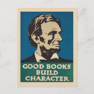 Postal Promoción de libros antiguos Abraham Lincoln