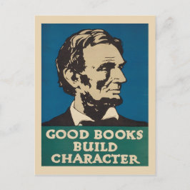 Postal Promoción de libros antiguos Abraham Lincoln