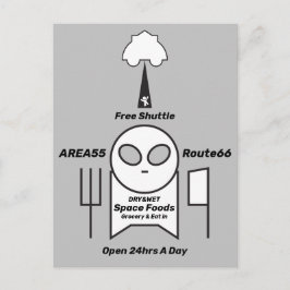 Postal Promoción de los alimentos espaciales