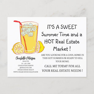 Postal Promoción de marketing inmobiliario de verano únic