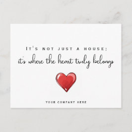 Postal Promoción de nueva propiedad inmobiliaria casera