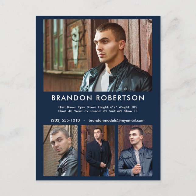 Postal Promoción de plantillas de comp/Zed de fotos del m (Anverso)